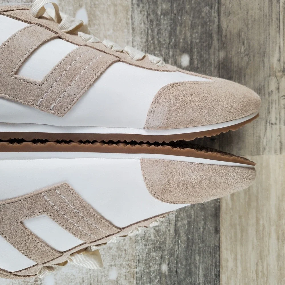 Free People Aces Shoes Sz 11 Tennis Chalk Desert Sand Suede Low-Top Sneaker